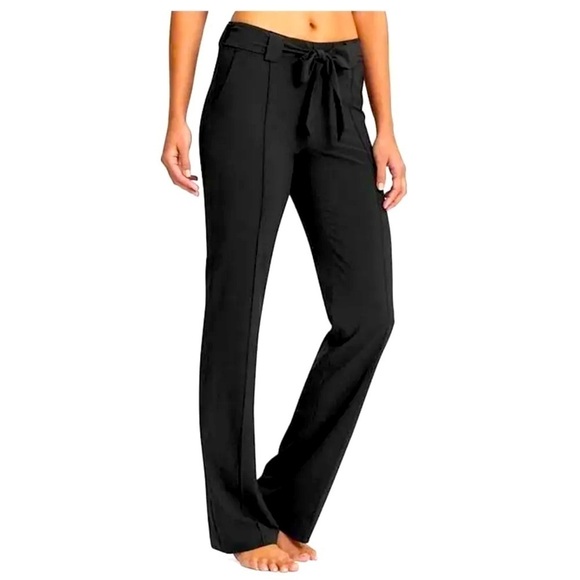 Athleta Destination Wide Leg Pant Belted Women’s Size 8 Pull-On Elastic Waist - Picture 1 of 6